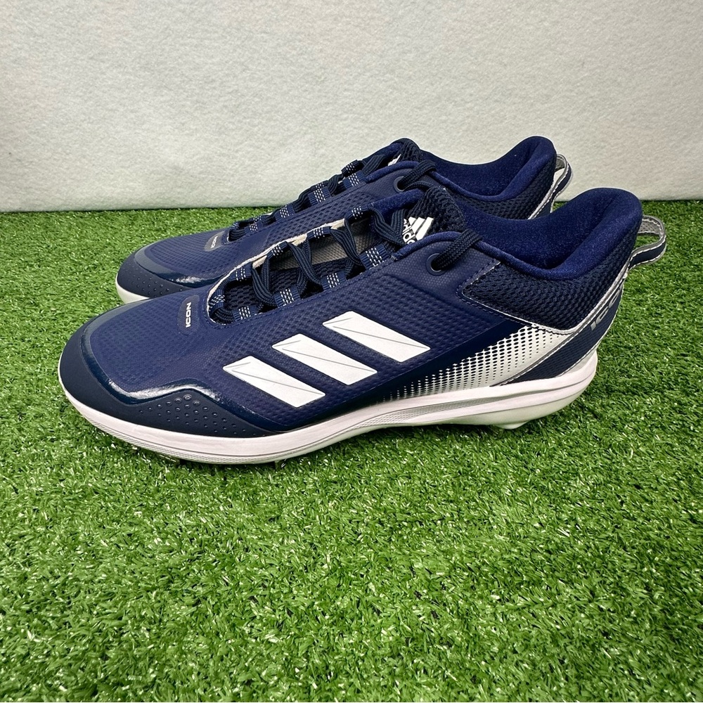 Adidas Icon 7 Low Top Metal Baseball Cleats-Navy/White-S23853-Men's Size 10 NEW